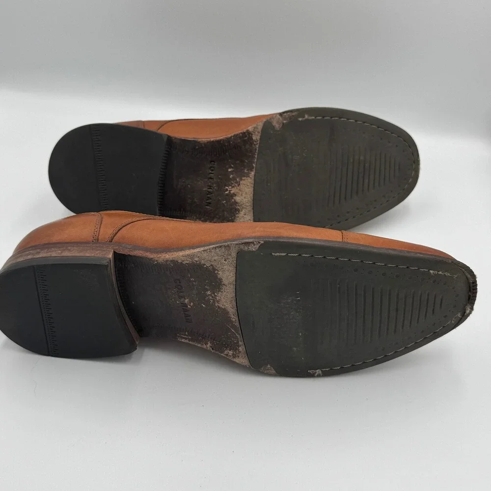 Cole Haan British Tan Leather Cap Toe Oxford Shoes 11.5 M NO BOX